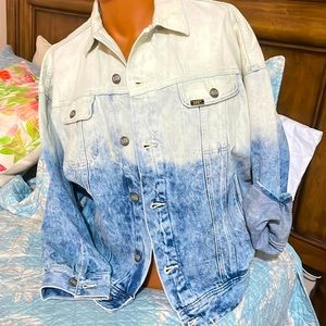 New denim jacket blue and white like color